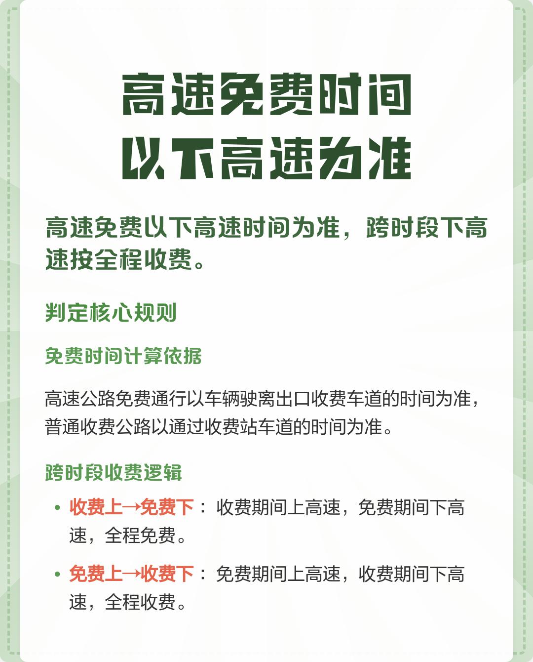高速路免费时间2022春节,高速免费时间春节2020